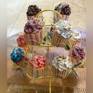 22 KURT ADLER Soft Foam Sweet Cupcake Ornaments Party Decor Fun Celebration NIB